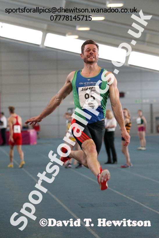 Men's long jump, NECAA Championships and Open Indoor Pentathlon, Gateshead College Academy of Sport. Photo: David T. Hewitson/Sports for All Pics